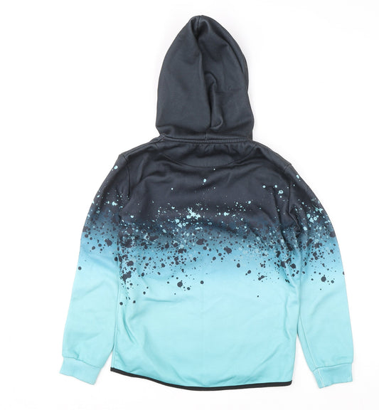 DFTD Boys Blue Ombre Pullover Hoodie 13-14 Years Polyester Cotton
