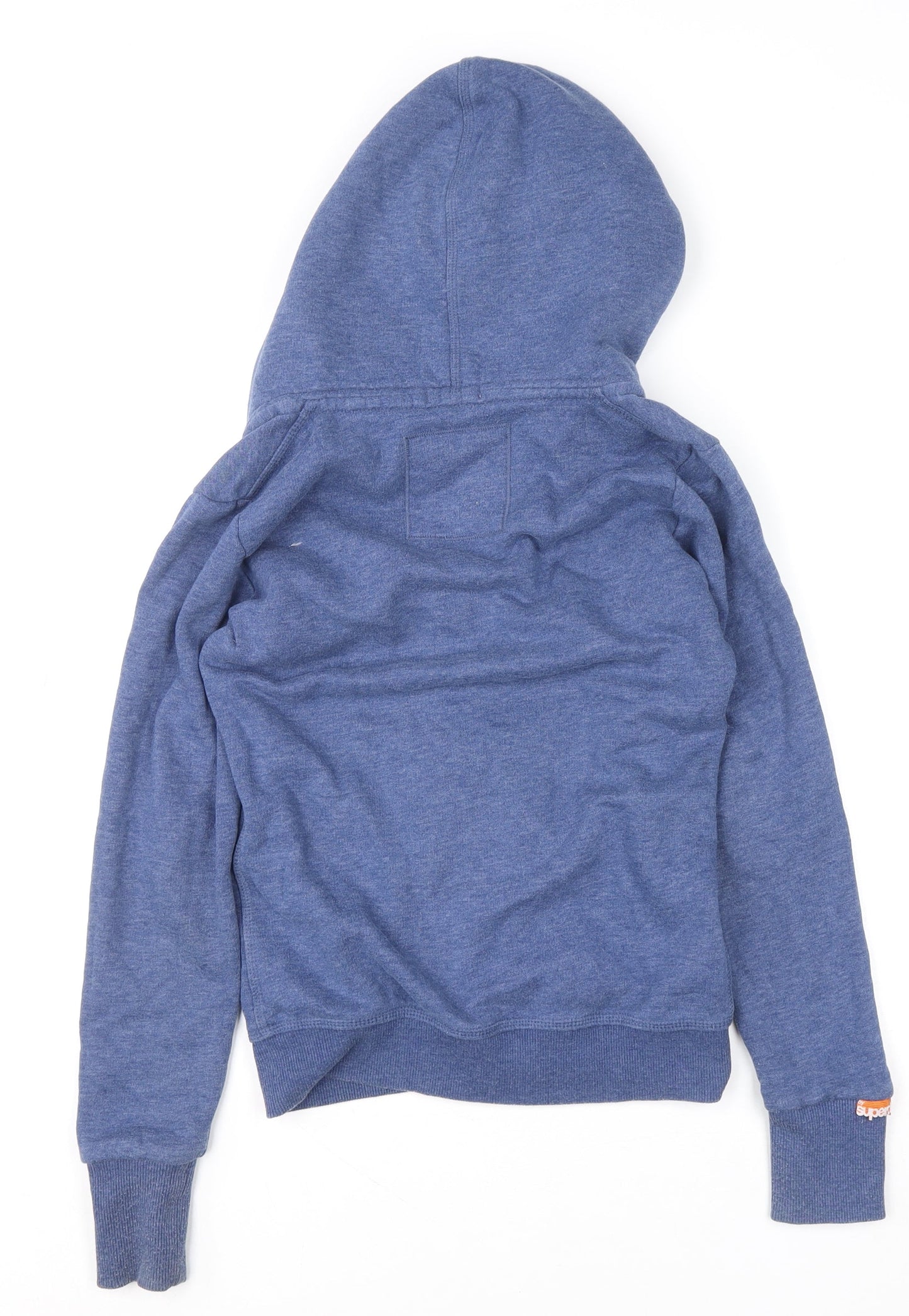 Superdry Womens Blue Full Zip Hoodie XS Cotton Blend