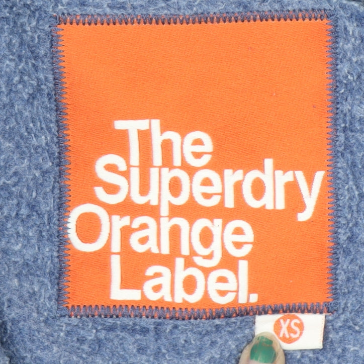 Superdry Womens Blue Full Zip Hoodie XS Cotton Blend