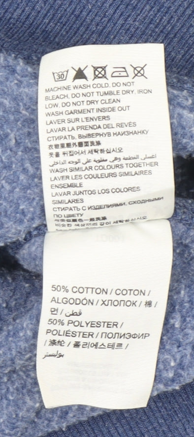 Superdry Womens Blue Full Zip Hoodie XS Cotton Blend