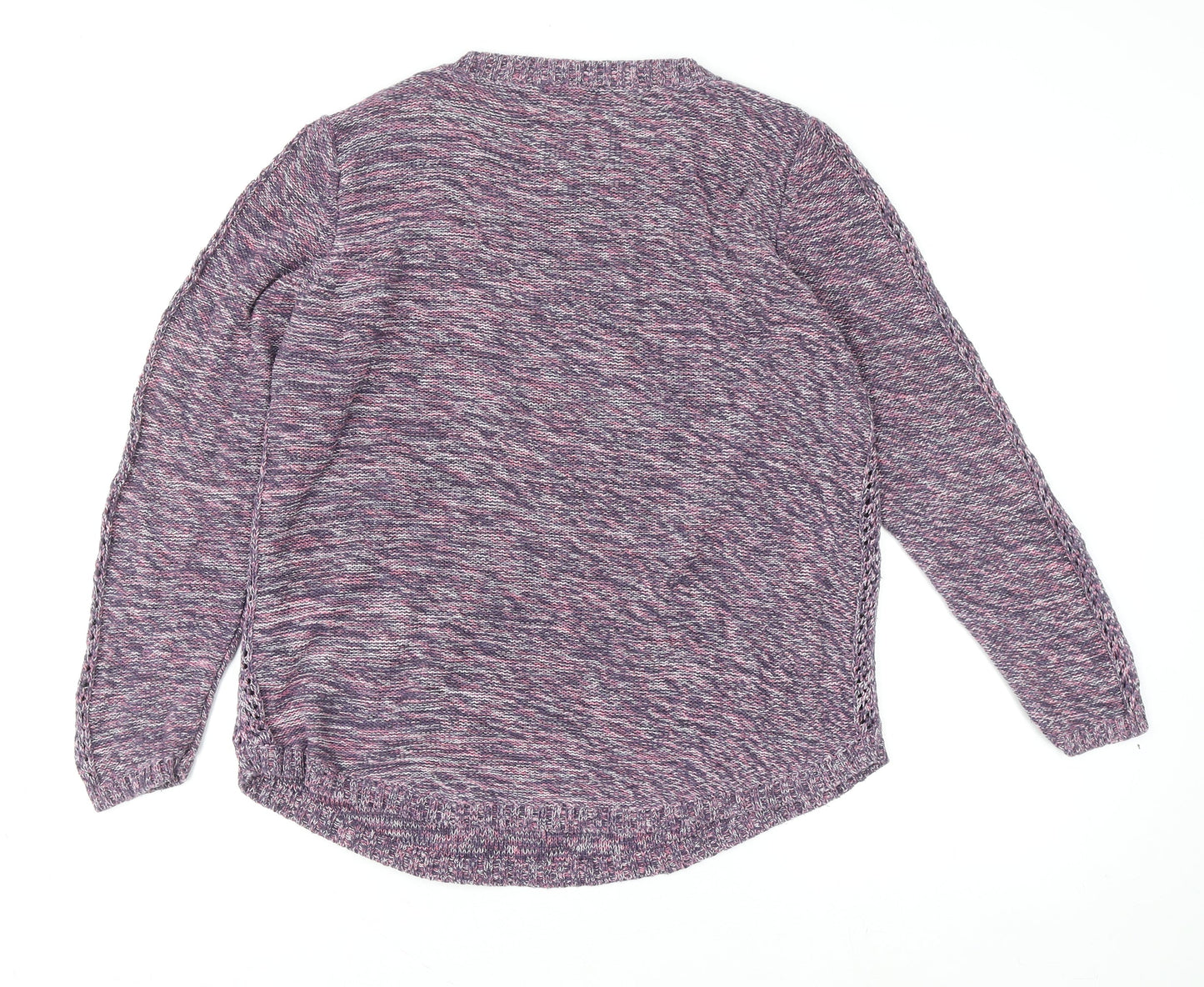 M&Co Women’s Multicoloured Knit Cotton Jumper Size 10