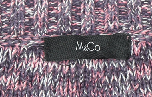 M&Co Women’s Multicoloured Knit Cotton Jumper Size 10