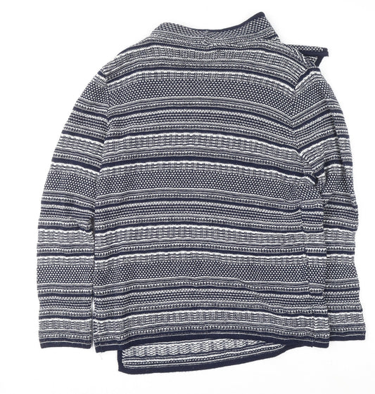 Marks & Spencer Spirit Women Navy White Size 16 Striped Cardigan