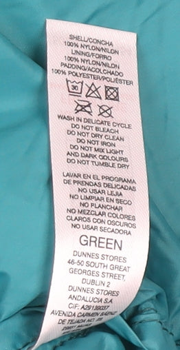 Dunnes Stores Womens Green 3XL Puffer Jacket Shower Resistant Thermal