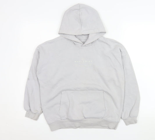 Marks and Spencer Boys Grey Pullover Hoodie 11-12 Years Regular Fit