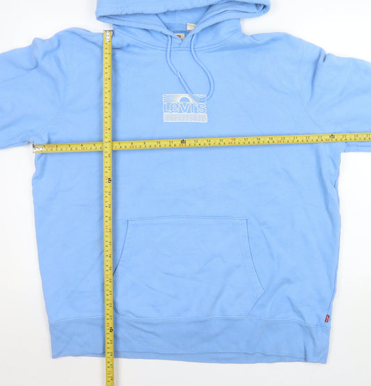 Levi's Men's Blue Pullover Hoodie XL Classic Fit Logo Cotton