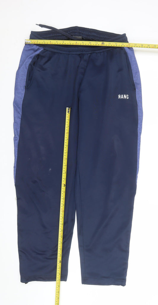 RANG Men's Blue 2XL Jogger Activewear Trousers with Pockets