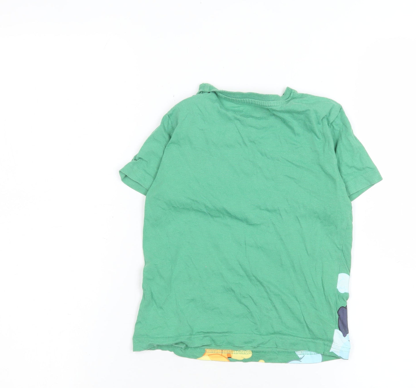 Bluey Boys Green 4-5 Years Graphic Cotton Short Sleeve T-Shirt
