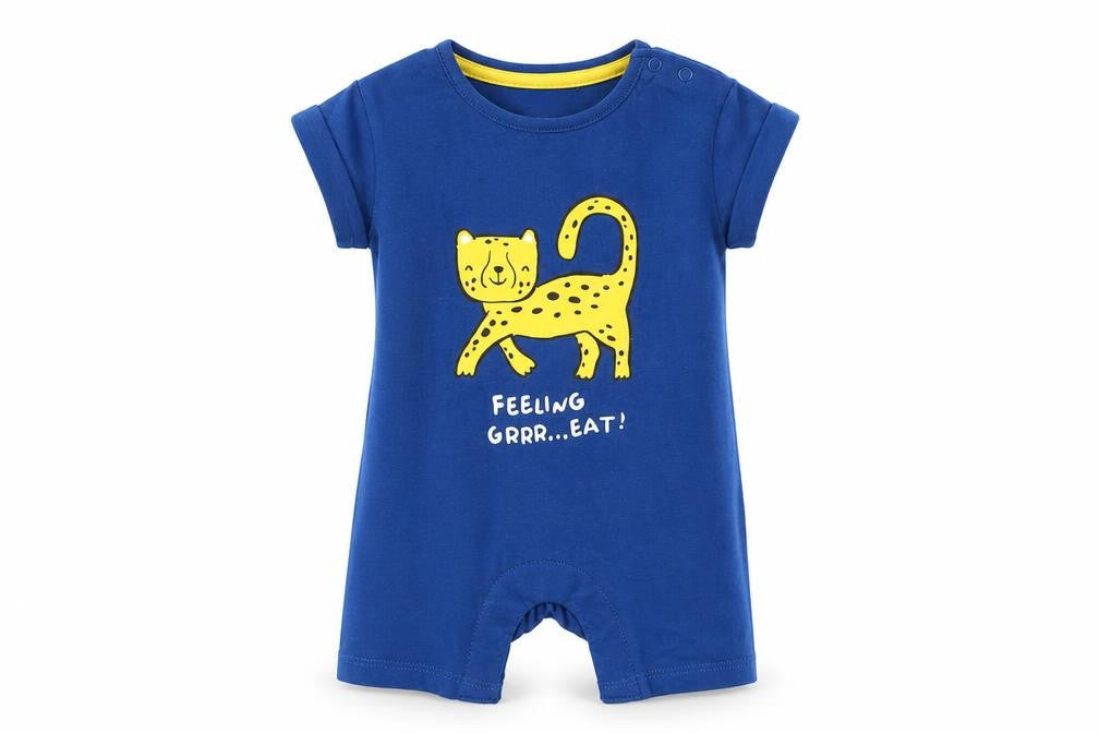 F&F Unisex Baby Blue & Green Animal Print Romper Set 3-6 Months Cotton