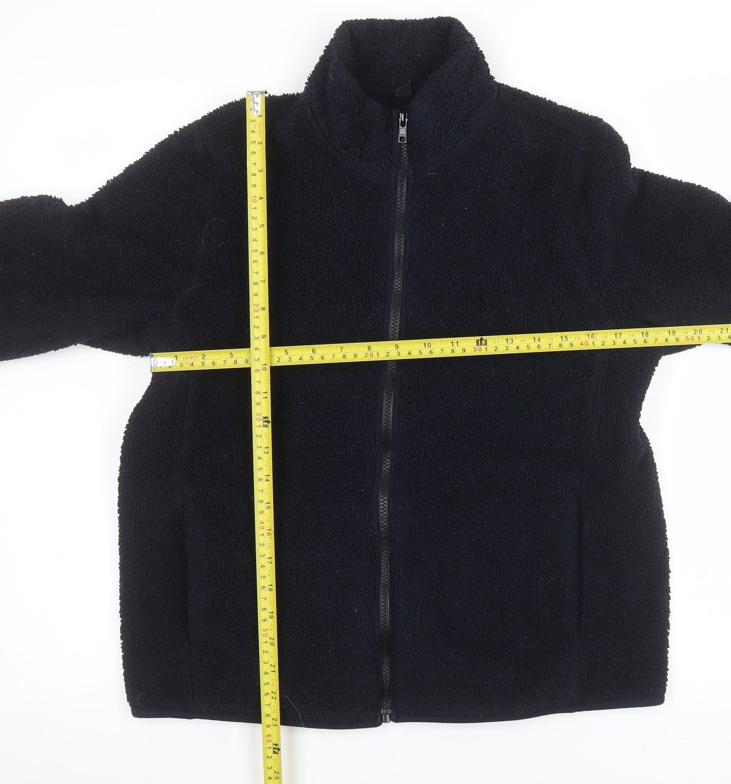 Uniqlo Women's Black Fleece Full Zip Jacket Size M