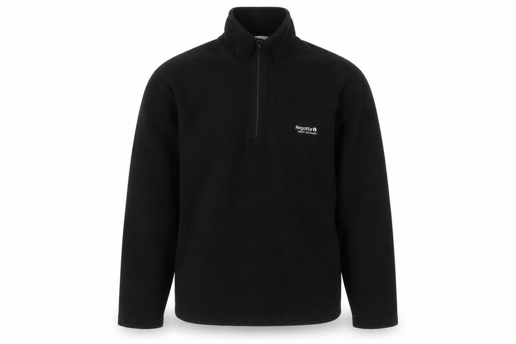 Regatta Men’s Black Fleece 1/4 Zip Pullover Sweatshirt Size M