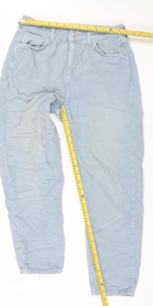 BDG Urban Outfitters Women's Blue Mom Corduroy Trousers W29 L30 Cotton