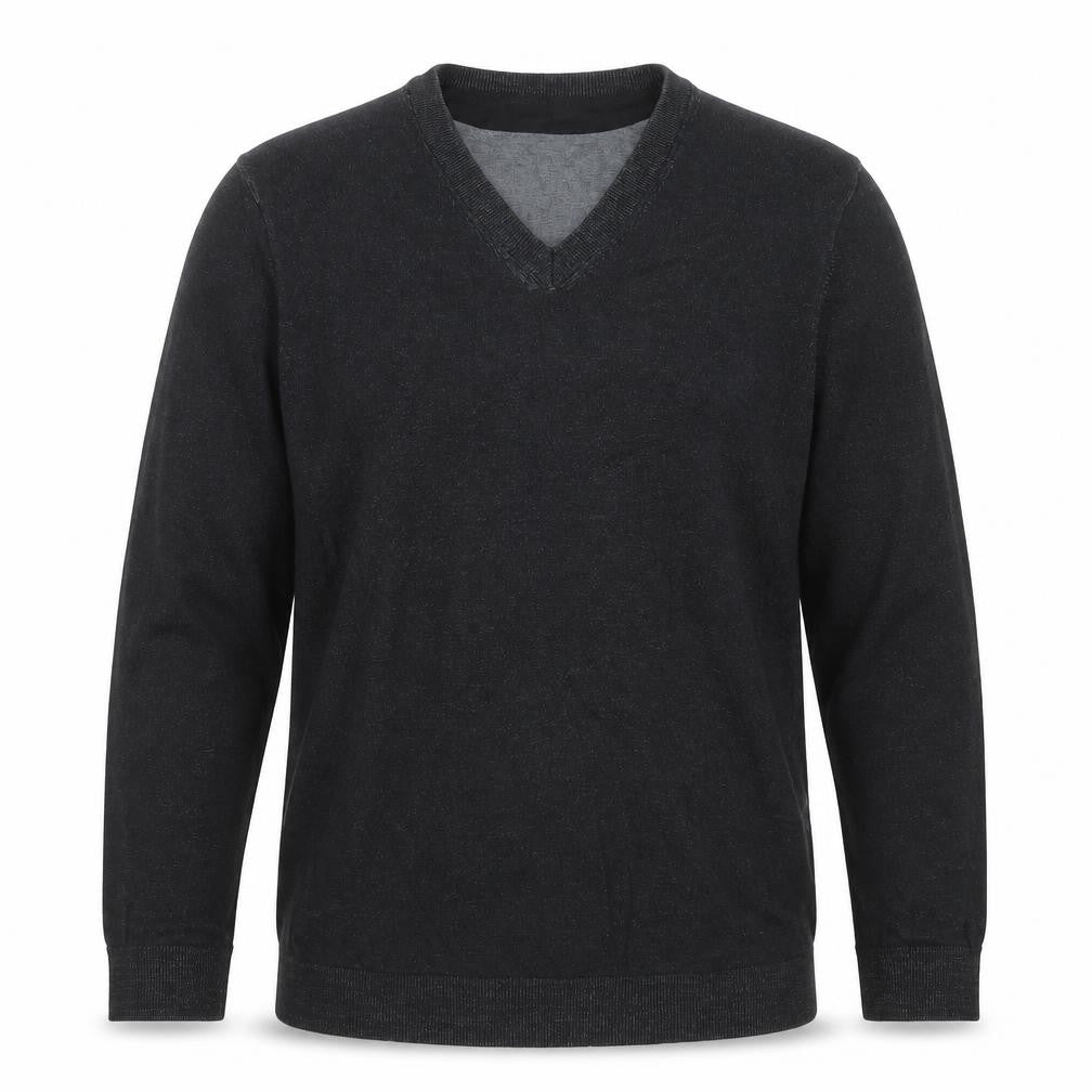 Ashworth Men's Black Cotton V-Neck Golf Jumper Size M