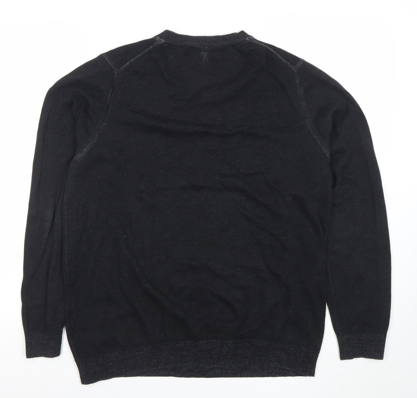Ashworth Men's Black Cotton V-Neck Golf Jumper Size M