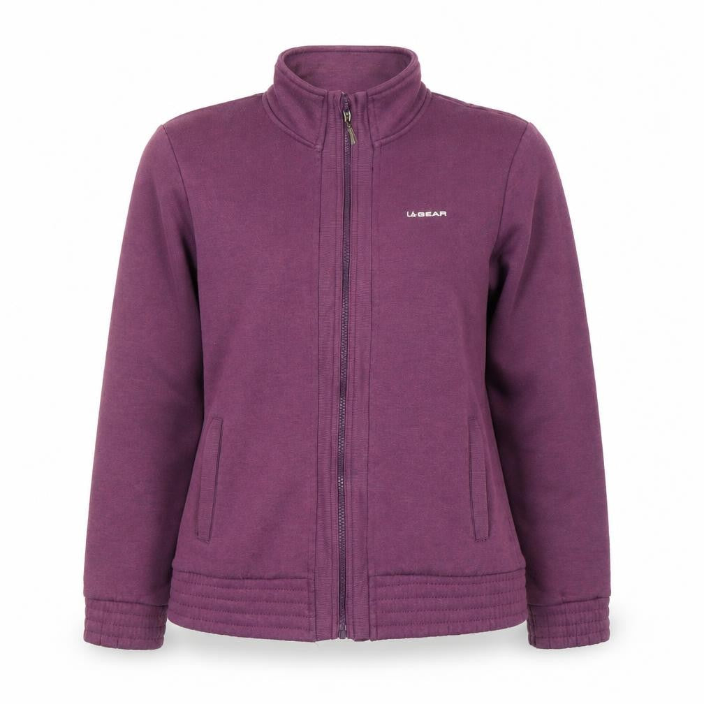 LA Gear Womens Purple Full Zip Basic Jacket Size 10
