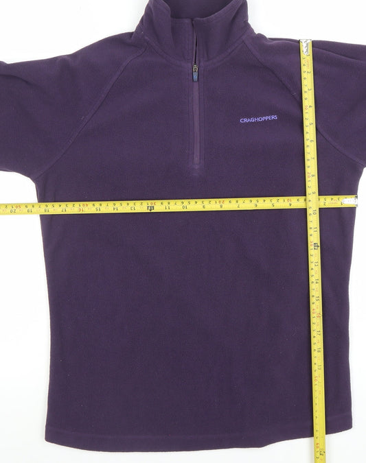 Craghoppers Women's Purple Fleece Half Zip Jacket Size 10