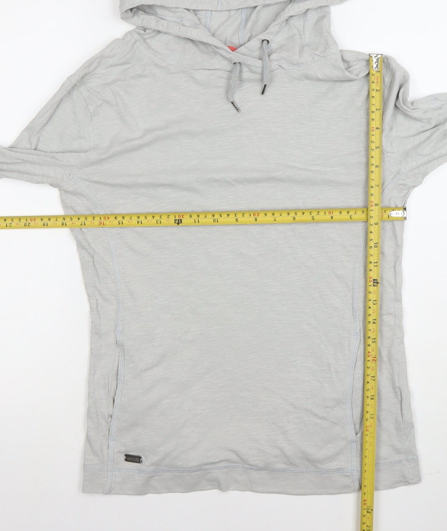 Regatta Women Grey Cotton Lightweight Pullover Hoodie UK 12