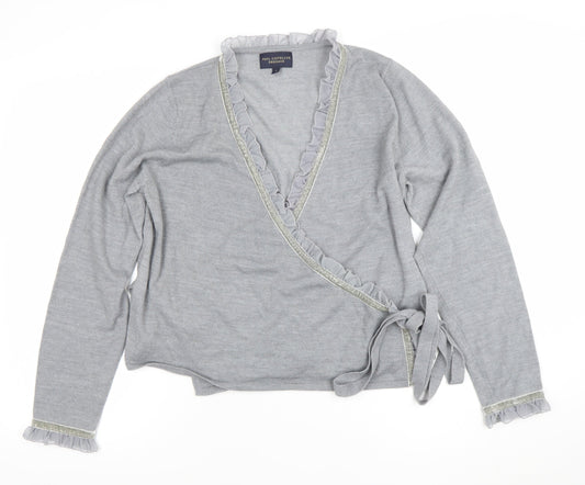 Paul Costelloe Dressage Women’s Grey Wool Wrap Jumper Size 4