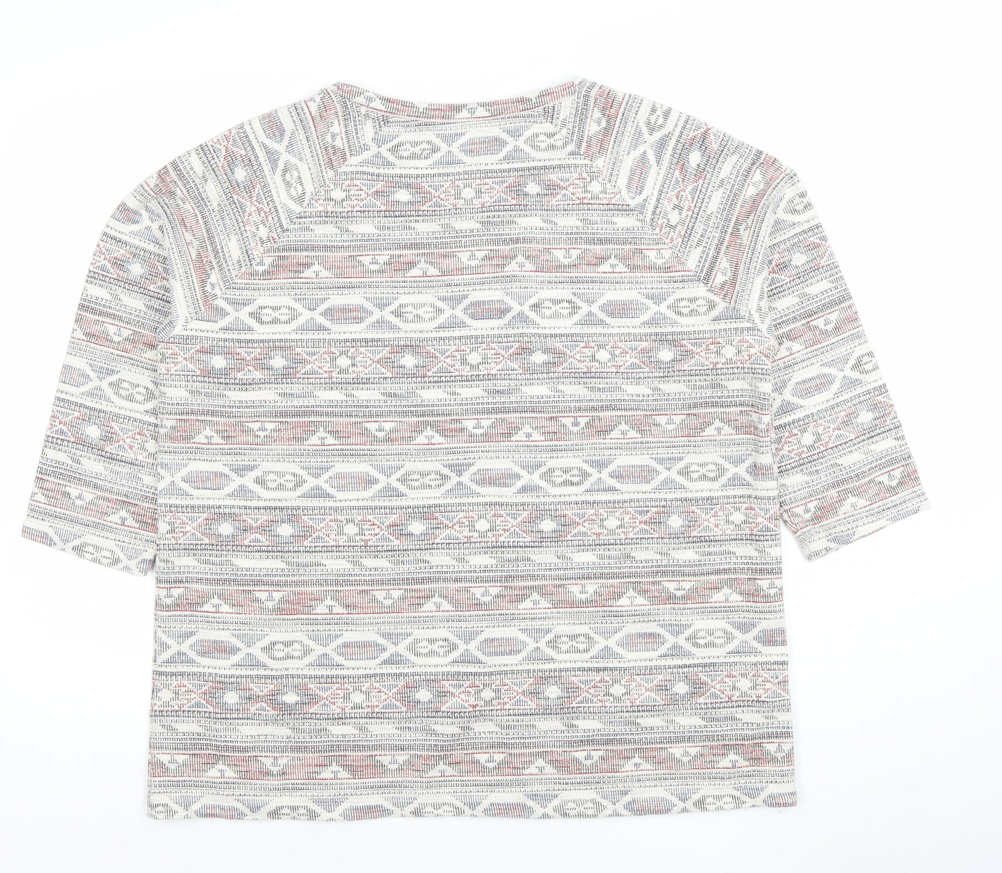 Tu Women’s Multicoloured Geometric Knit T-Shirt Size 18