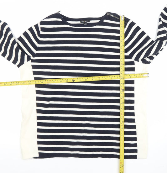 Mercer & Madison Women's Blue Striped Cotton Jumper Size 14 L