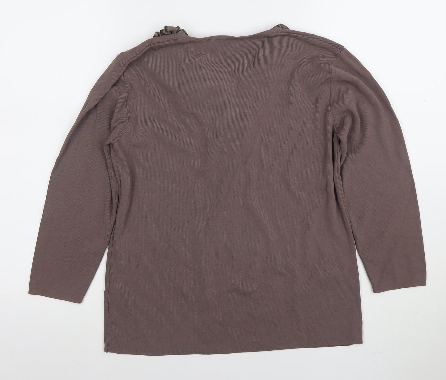 Talisa Women’s Brown Long Sleeve Tunic Blouse Size 2 Viscose Knit Top