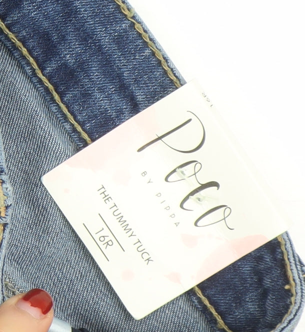 Poco by Pippa Women's Blue High Rise Skinny Jeans Size 16R