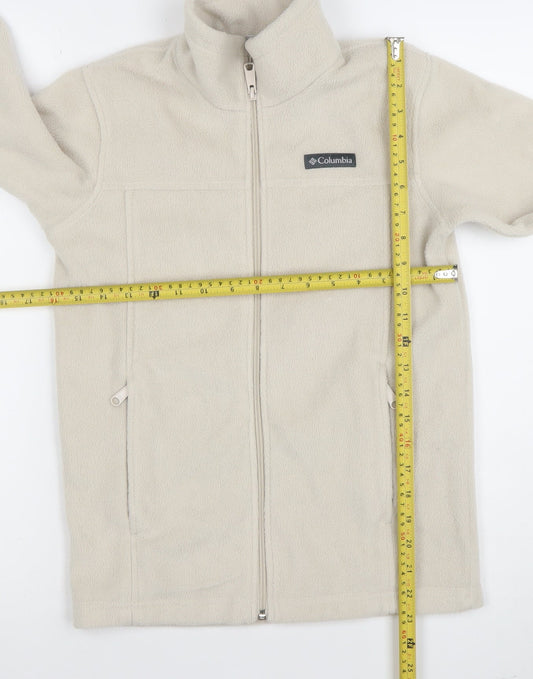Columbia Womens Beige Fleece Full Zip Jacket Size M