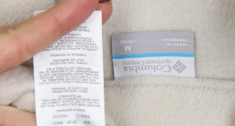 Columbia Womens Beige Fleece Full Zip Jacket Size M