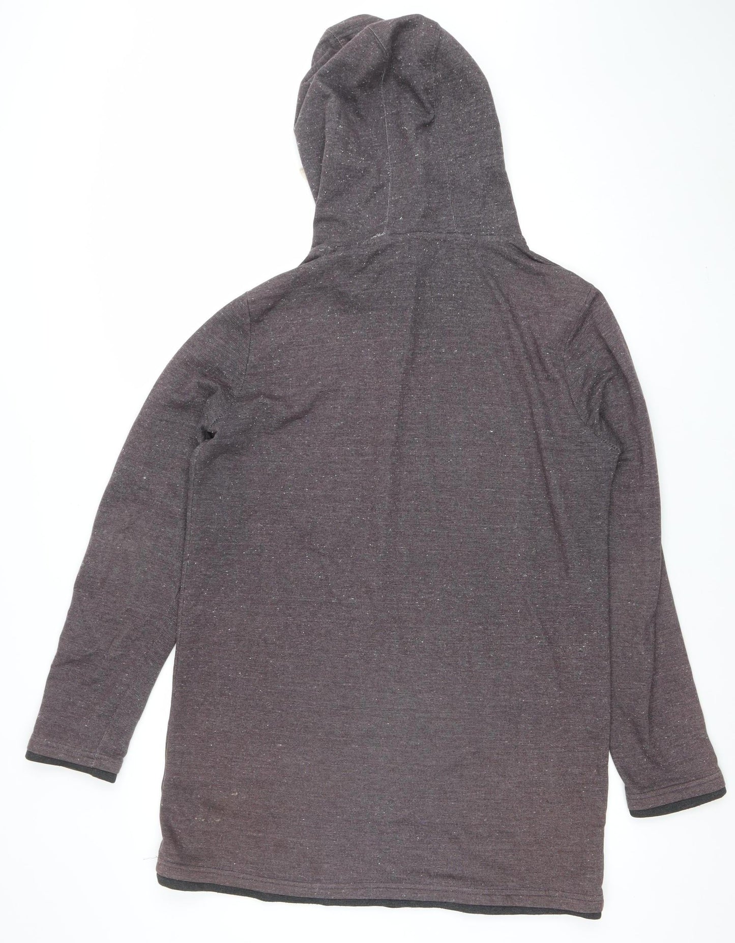 Villain Men's Brown Pullover Hoodie Size M Zip Pocket Casual Top