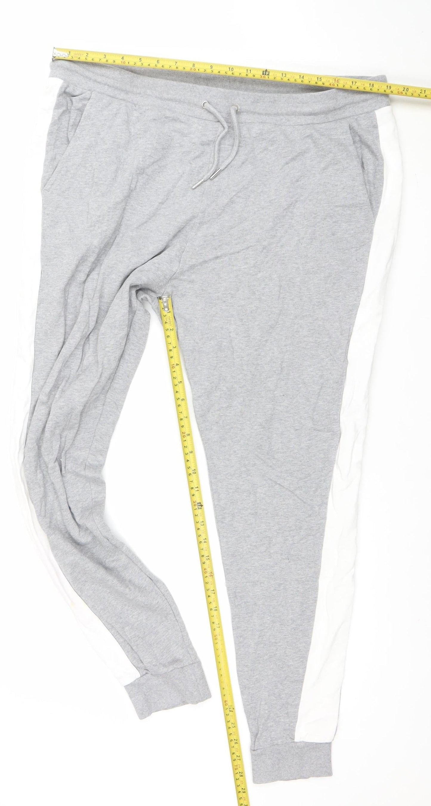 ASOS Men’s Grey 3XL Jogger Trousers with White Stripe