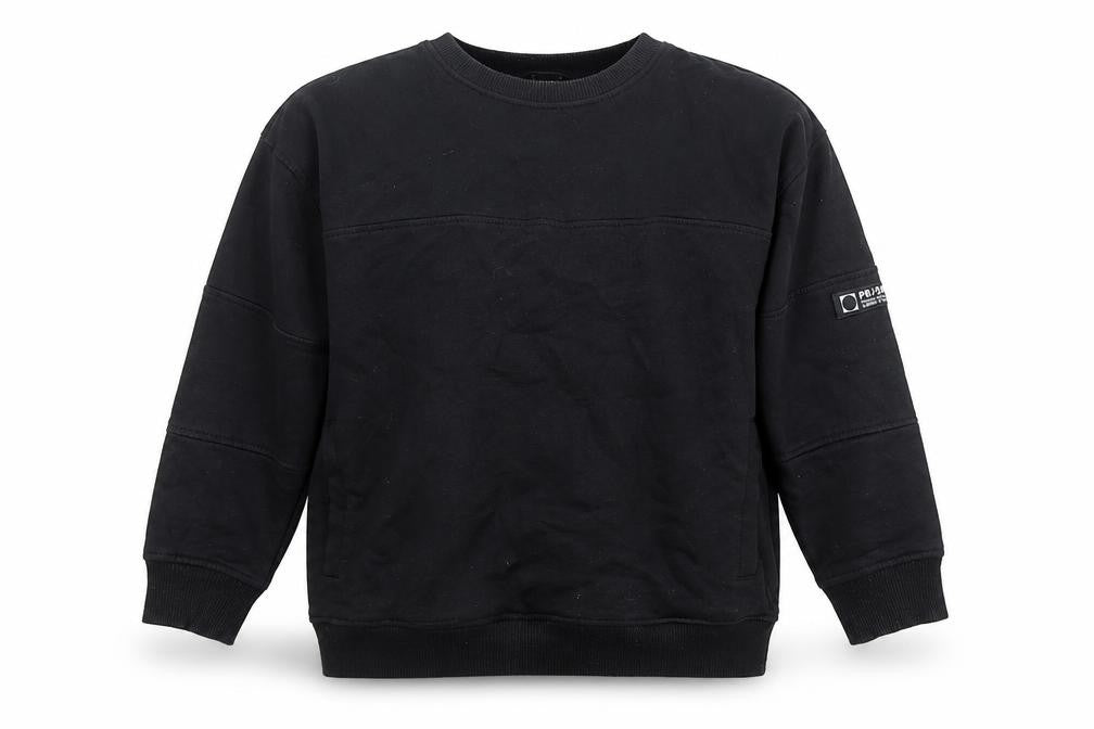 Firetrap Boys Black 8-9 Years Crew Neck Pullover Sweatshirt