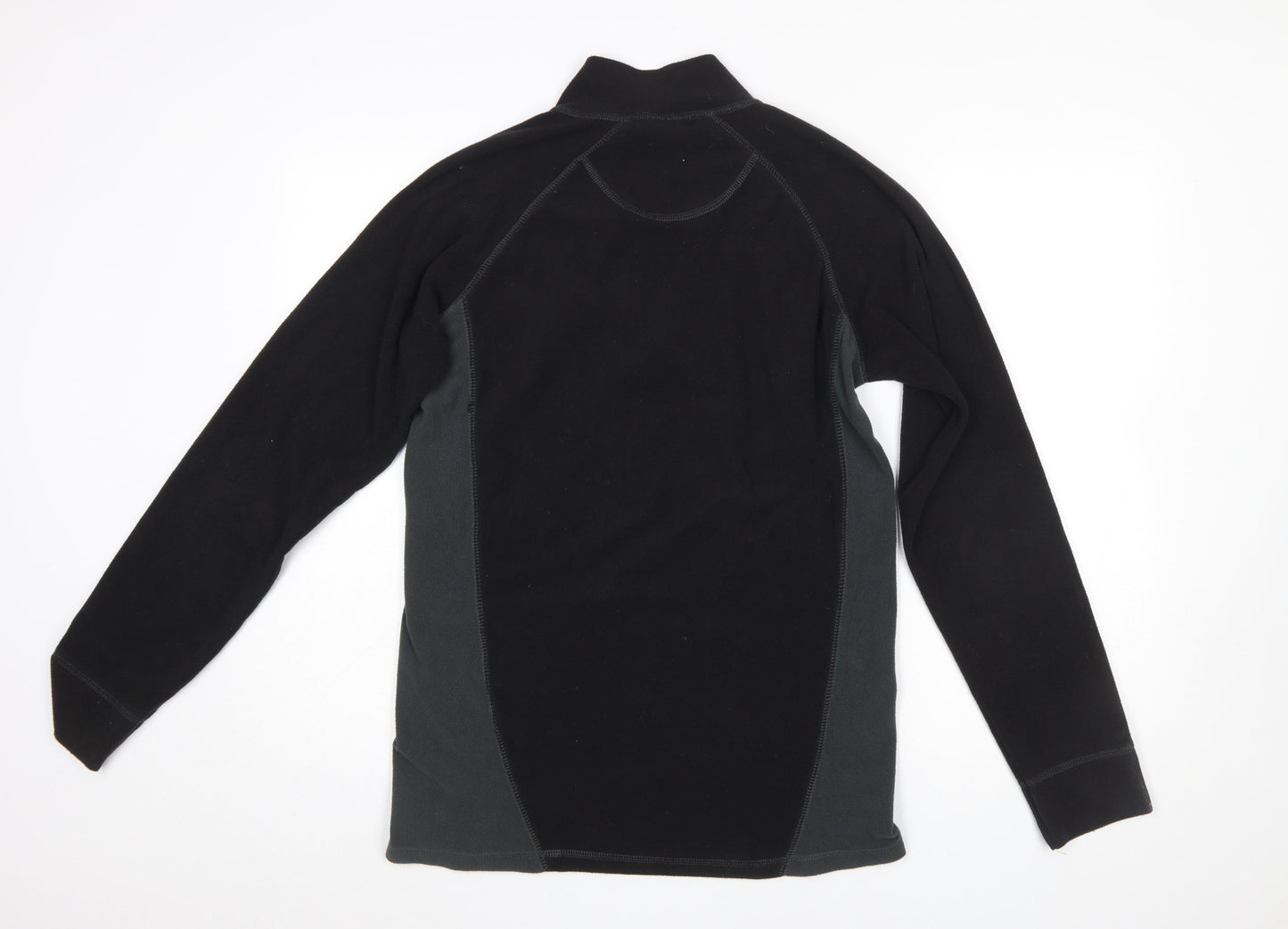 Trespass Mens Black Fleece 1/4 Zip Pullover Sweatshirt Size M