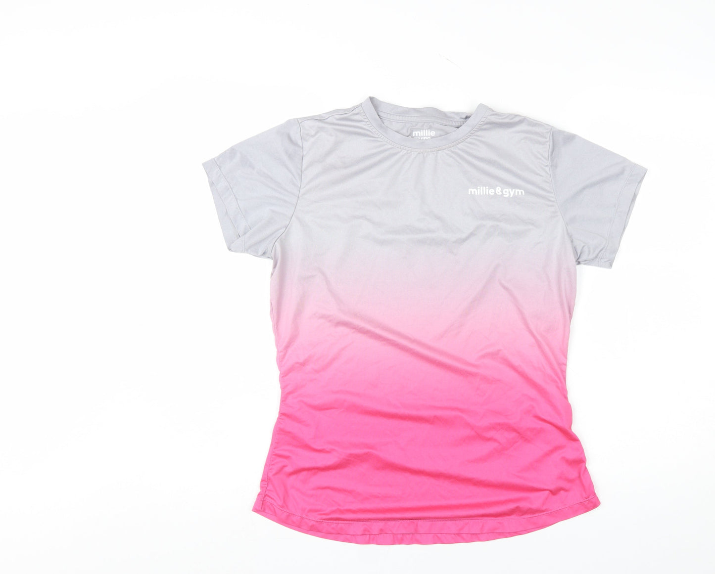 Millie & Gym Women’s Pink Ombre Activewear T-Shirt Size M