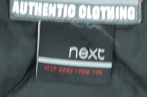 Next Boys Black Wool Blend Hooded Parka Coat 11 Years