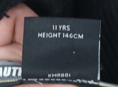 Next Boys Black Wool Blend Hooded Parka Coat 11 Years