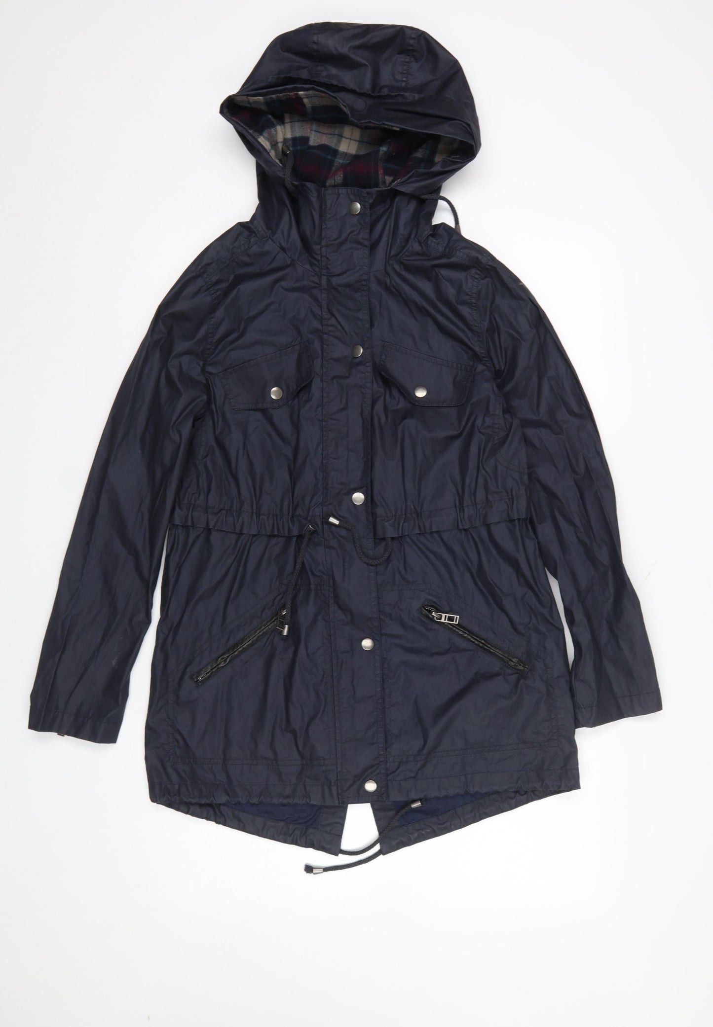 Atmosphere Women's Blue Hooded Parka Jacket Size 6 Regular