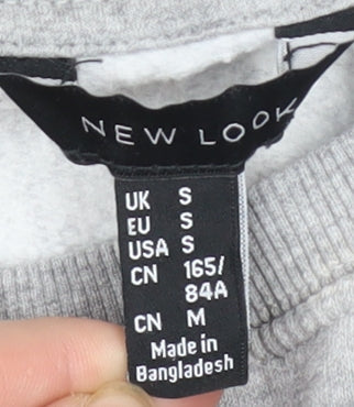 New Look Mens Grey Detroit Graphic Print Sweatshirt Size S