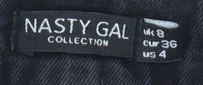 Nasty Gal Women’s Black Denim High Rise Mini Skirt Size 8