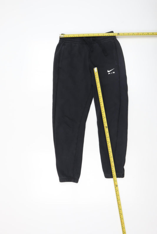 Nike Boys Black Jogger Sweatpants S Elastic Waist Fleece Sports Trousers