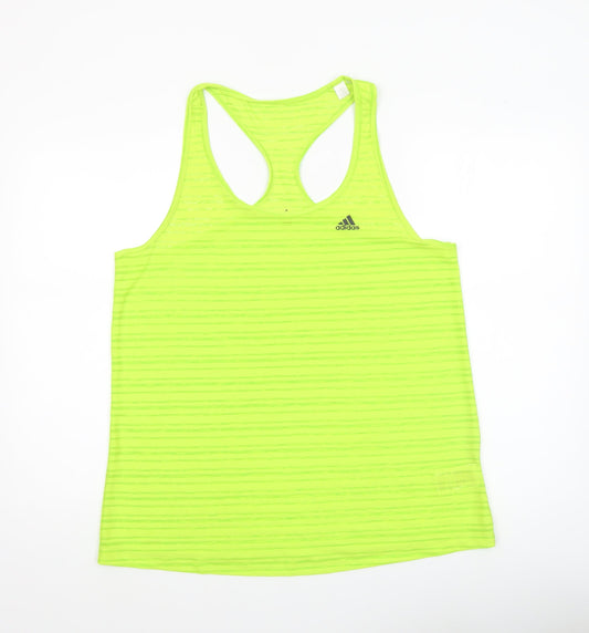 Adidas Womens Yellow Climalite Racerback Tank Top Size L