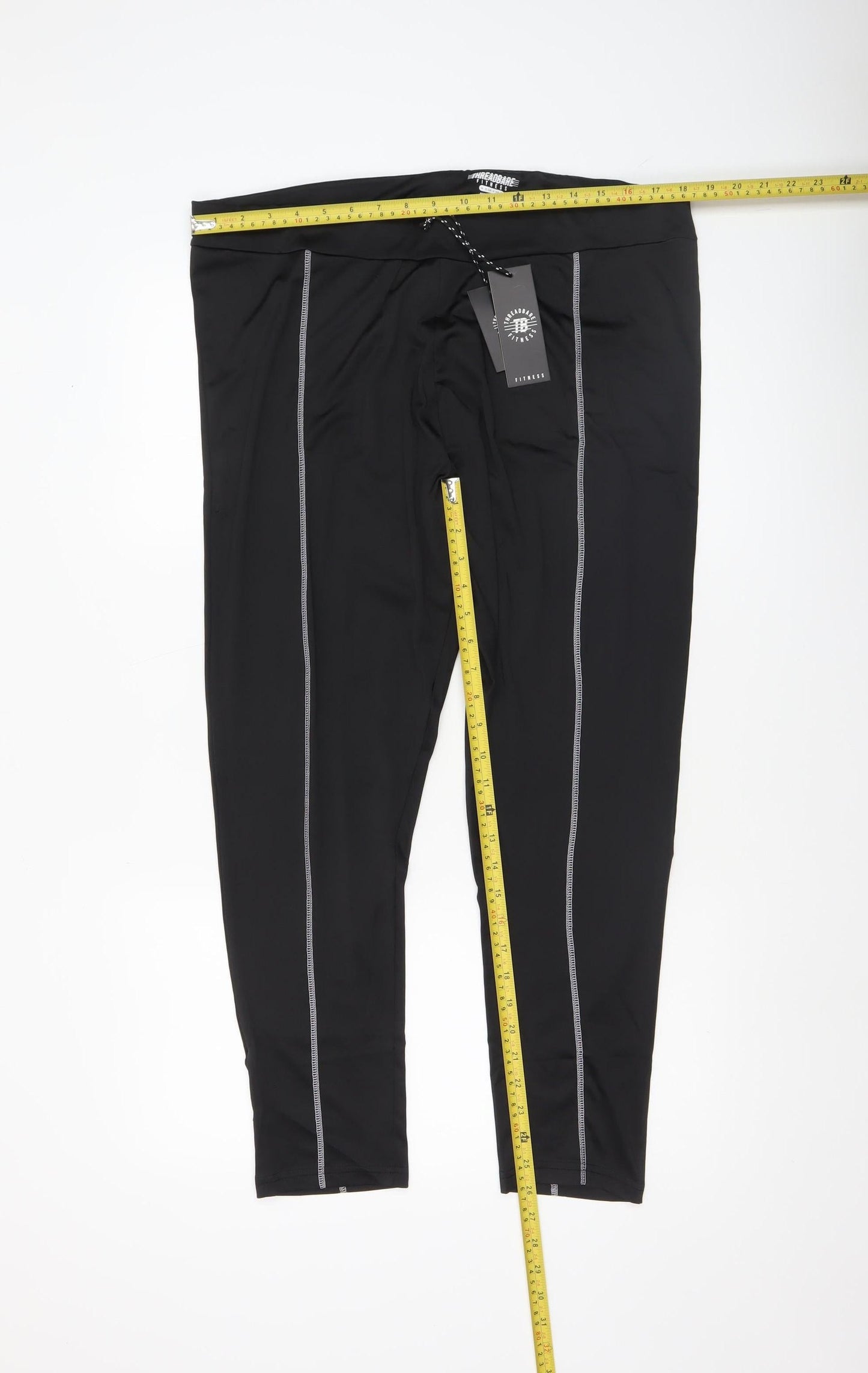 Threadbare Women Black Size 20 Leggings Fitness Activewear