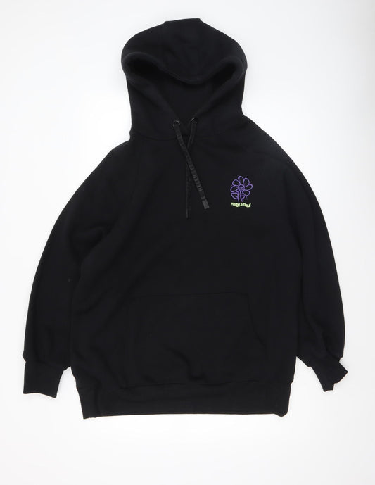 Dunnes Stores Women's Black Medium Pullover Hoodie Graphic Print