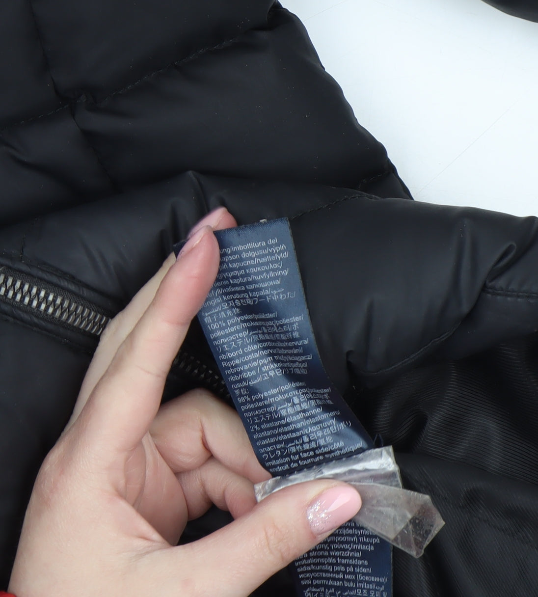 Tommy Jeans Women's Black Puffer Jacket S Regular Fit Winter Coat