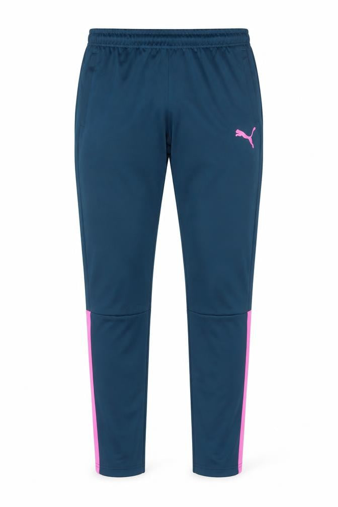 Front view of Puma Men’s Blue Jogger Tapered Trousers Medium Breathable