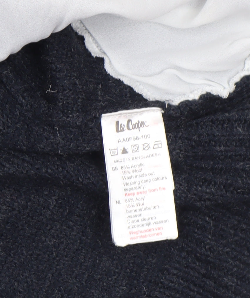 Lee Cooper Womens Blue Collared Knit Pullover Jumper Size 12