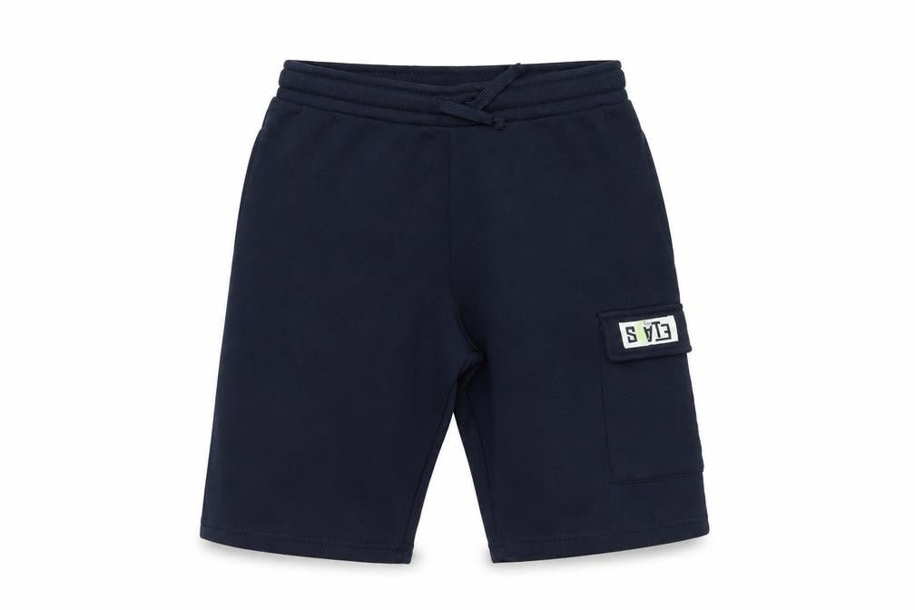 Dunnes Boys Blue Cargo Shorts 27in Elastic Waist Casual Summer