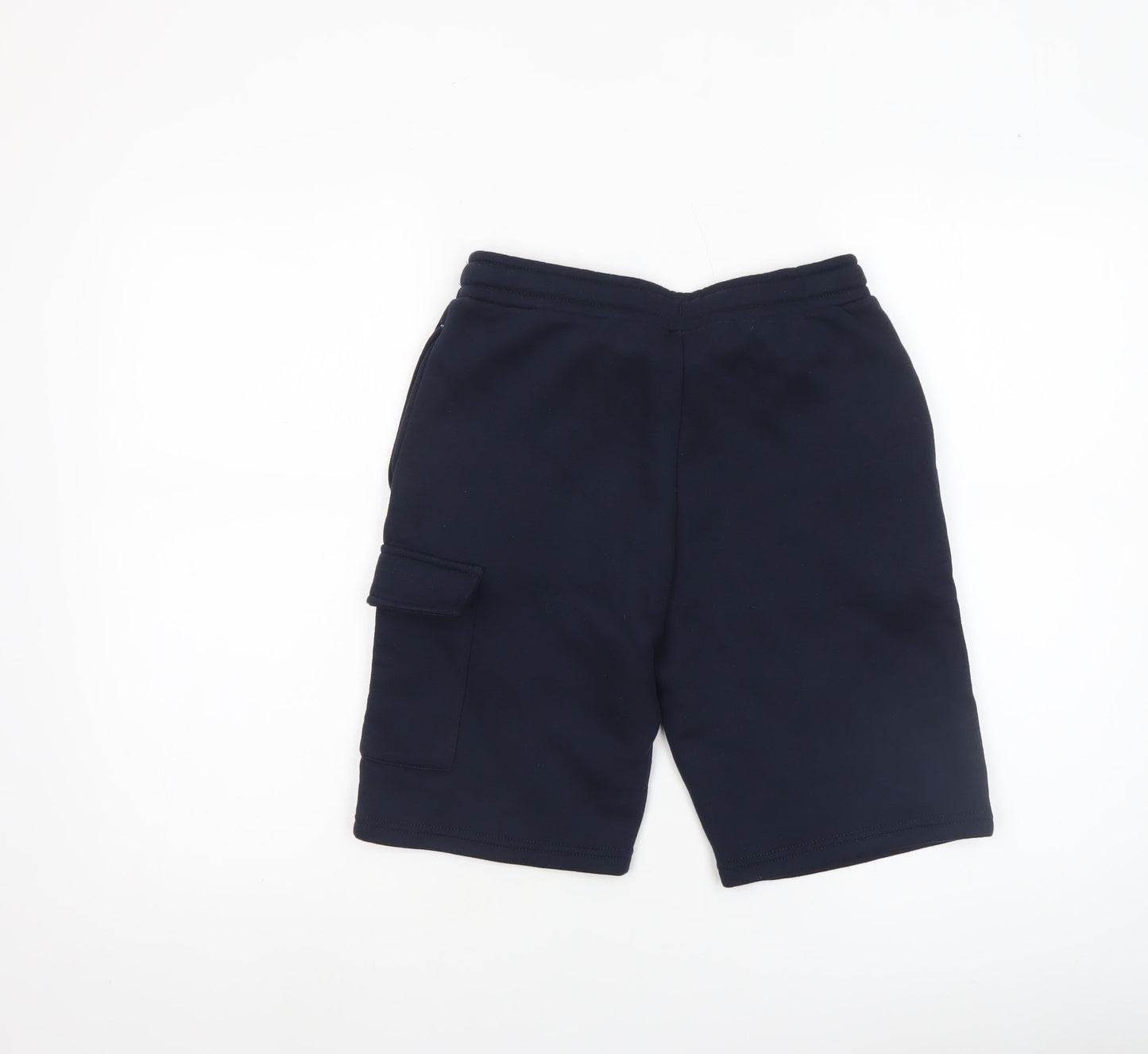 Dunnes Stores Boys Blue Cargo Shorts 27in Elastic Waist Casual Summer