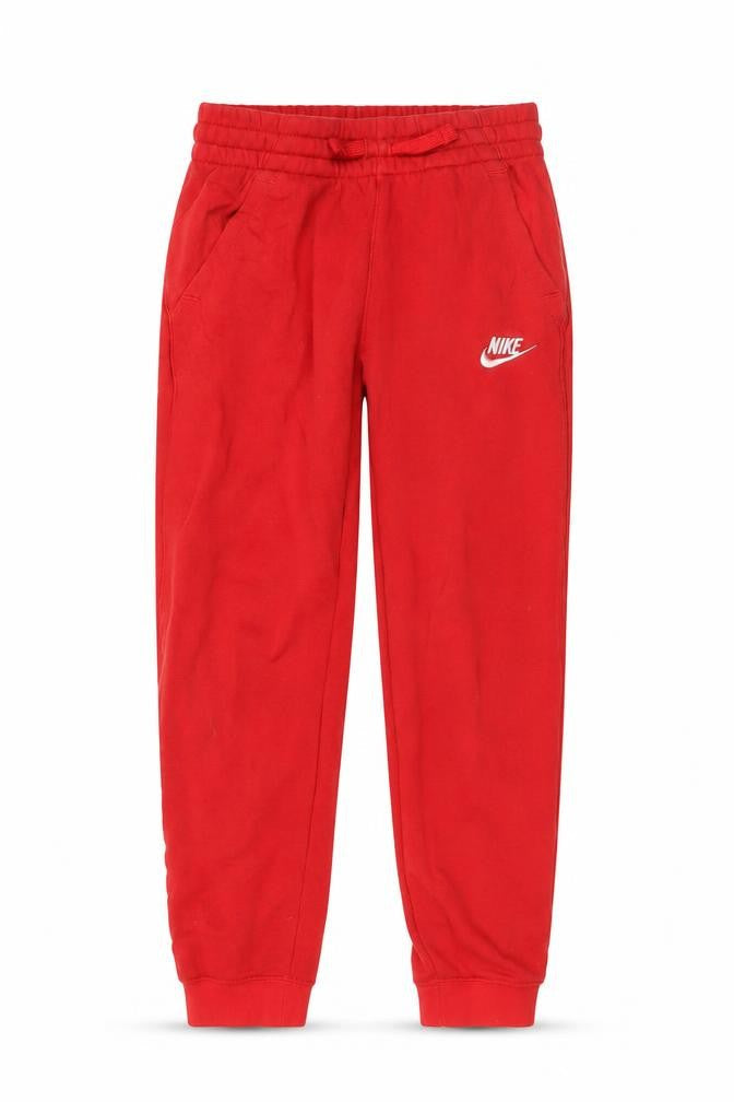 Nike Boys Red Jogger Trousers Size 10-11 Years Cotton Blend Fleece
