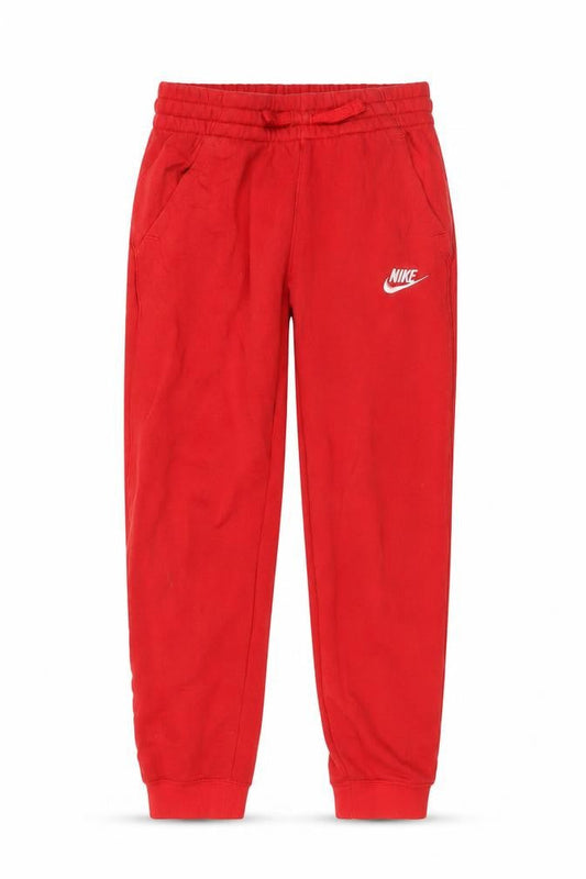 Nike Boys Red Jogger Trousers Size 10-11 Years Cotton Blend Fleece