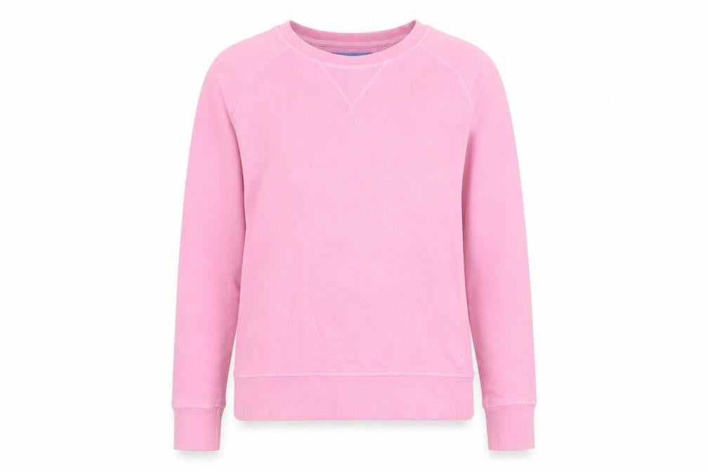 Crew Clothing Company Women Pink Cotton Pullover Sweatshirt Size 10